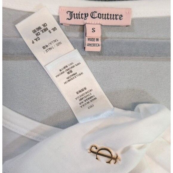 Juicy Couture Long Sleeve Shirt Small White Viscose Lightweight USA - Picture 4 of 7
